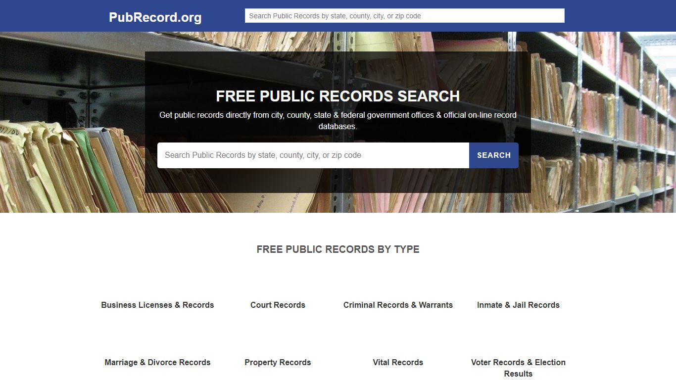 Free Public Records Search - PubRecord.org